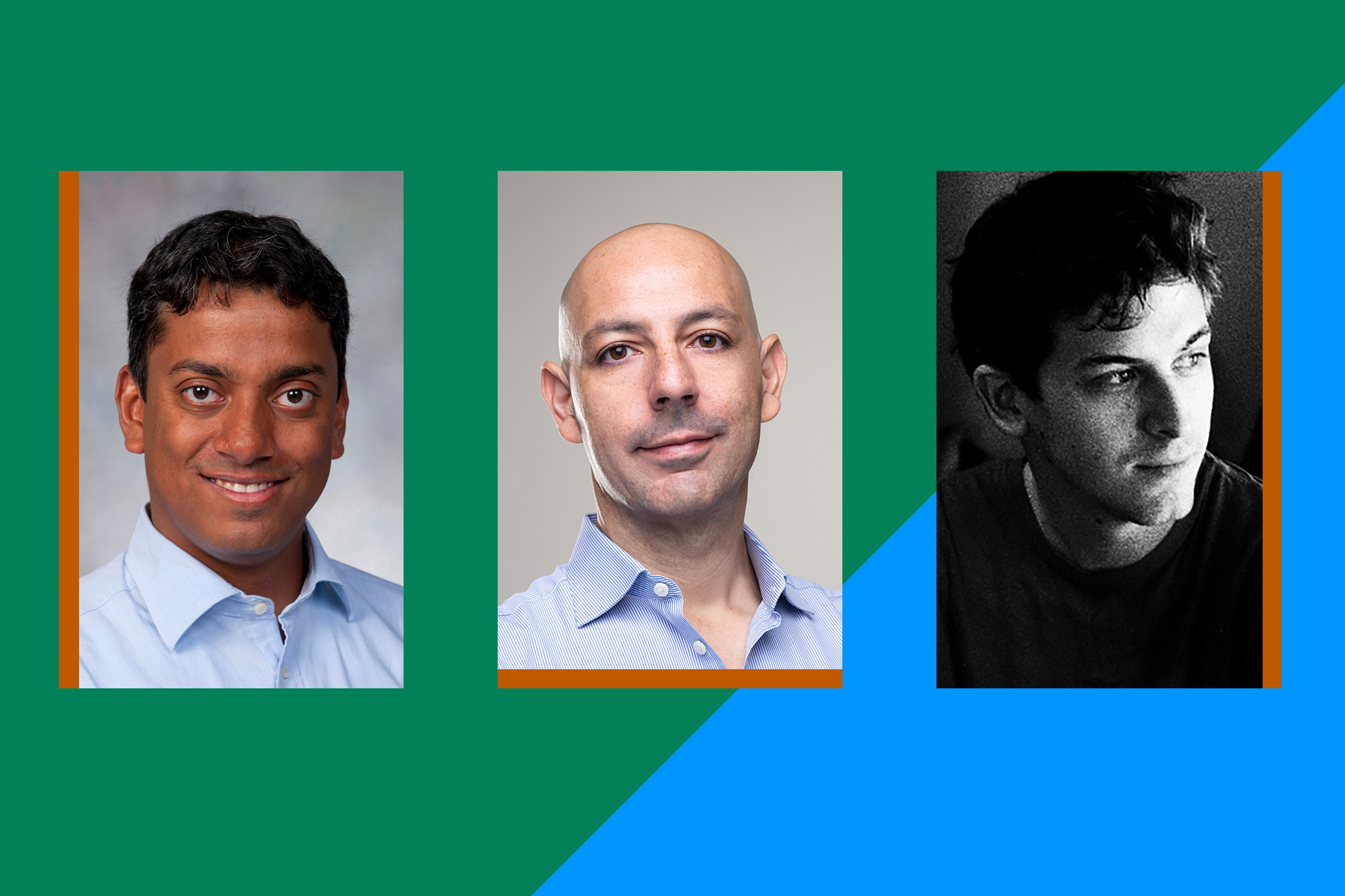 From left to right: Swarat Chaudhuri, Feliciano Giustino, and Eli Durst