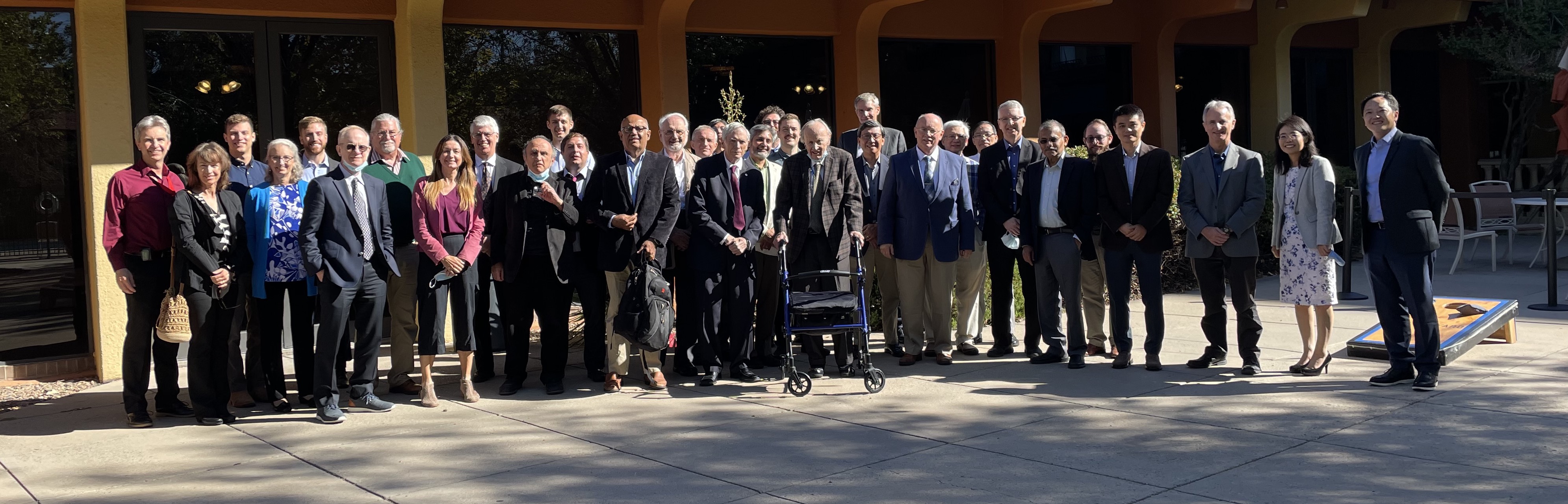A group shot from Dr. Ivo Babuška's birthday celebrations at the Crowne Plaza in Albuquerque, NM. Credit: Oden Institute