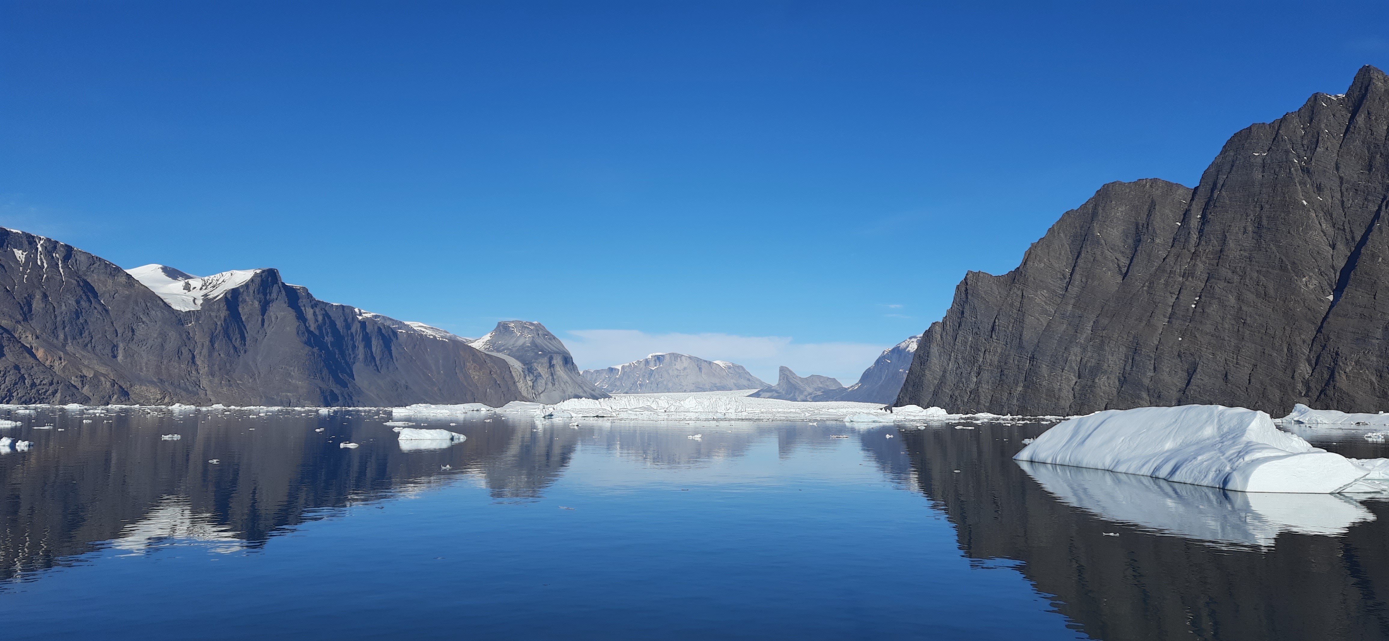 A melting glacier on the coast of Greenland, 
Credit: Dr. Lorenz Meire of the Greenland Climate Research Center