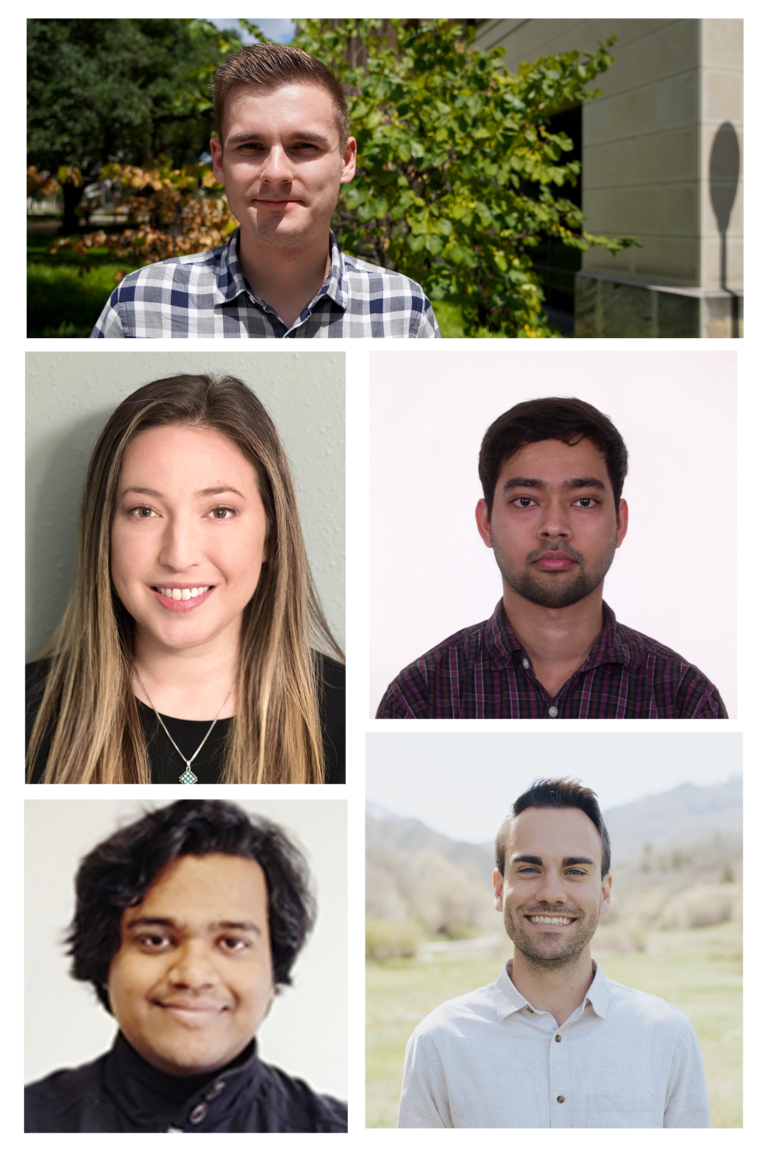 (From Top -Bottom) William Sands, Katherine J. Pearce,  Brajesh Narayan, Ankit Chakraborty, and Kevin Miller.